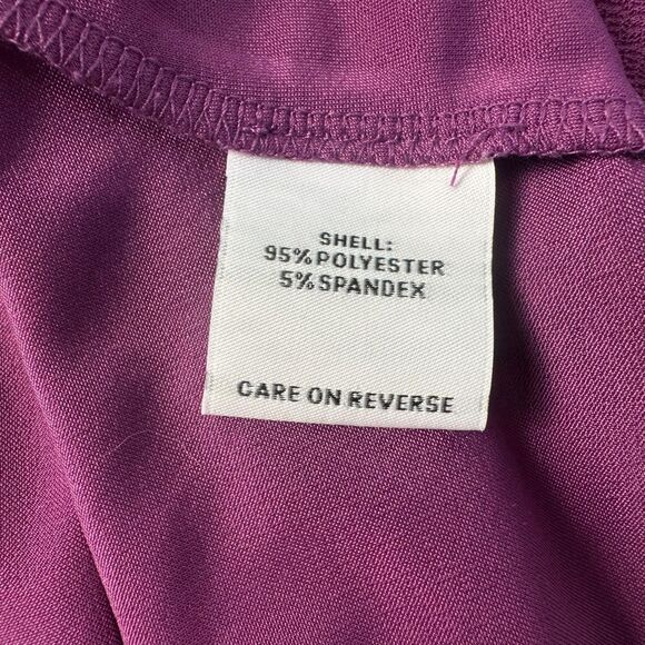 Calvin Klein Women Top Sz M Purple Knit VNeck Cap Ruffle Sleeve - Picture 7 of 8